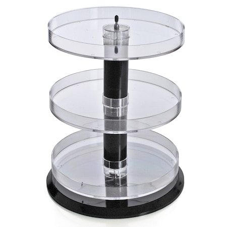 Azar Displays Three Tier Revolving Display 13.5"H x 11" Diameter 227030